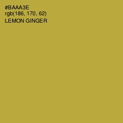 #BAAA3E - Lemon Ginger Color Image
